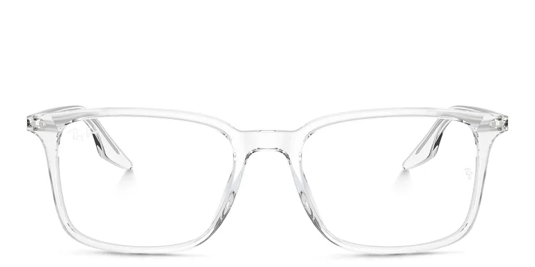 Shop Ray-Ban Unisex Rectangle Eyeglasses in Clear online.