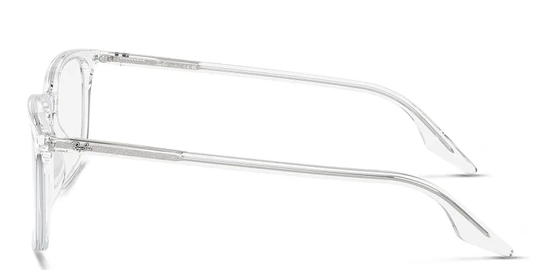 Shop Ray-Ban Unisex Rectangle Eyeglasses in Clear online.