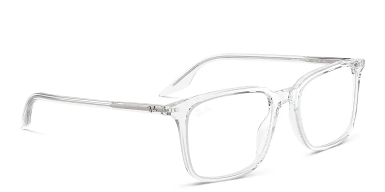Shop Ray-Ban Unisex Rectangle Eyeglasses in Clear online.
