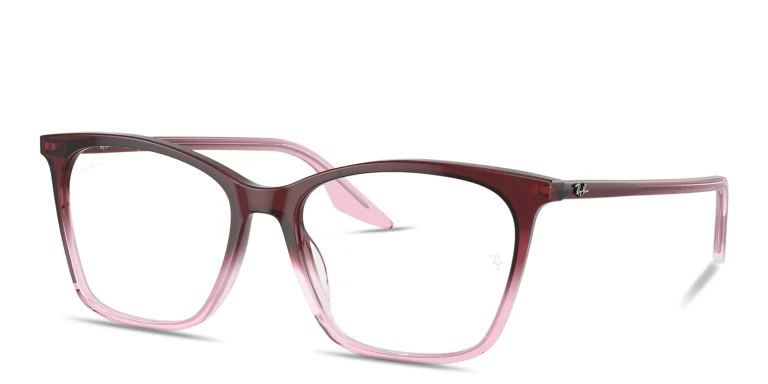 Shop Ray-Ban Optics Cat-Eye Eyeglasses in Red online.