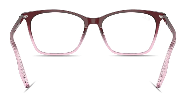 Shop Ray-Ban Optics Cat-Eye Eyeglasses in Red online.