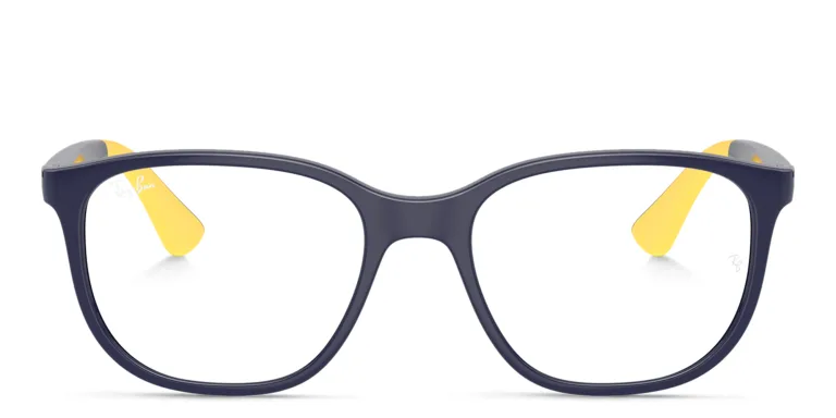 Shop Ray-Ban Junior Kids Square Eyeglasses in Blue online.