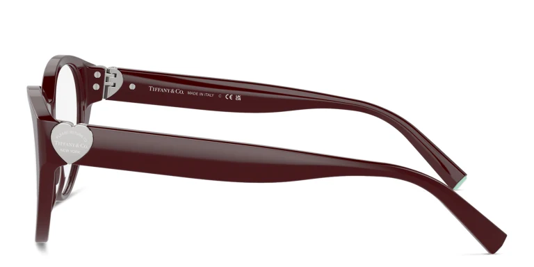Shop TIFFANY Cat-Eye Eyeglasses in Burgundy online.