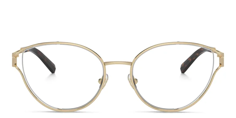 Shop TIFFANY Oval Eyeglasses in Gold online.