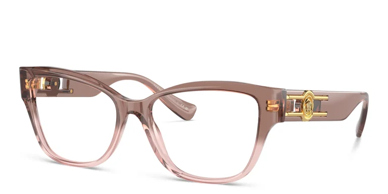 Shop VERSACE Cat-Eye Eyeglasses in Pink online.