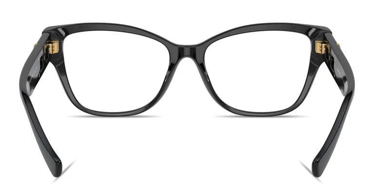 Shop VERSACE Medusa Cat-Eye Eyeglasses in Black online.