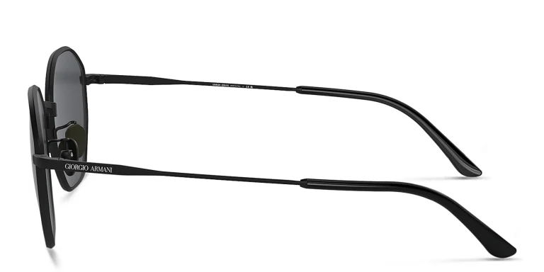 Shop GIORGIO ARMANI Square Sunglasses in Black online.