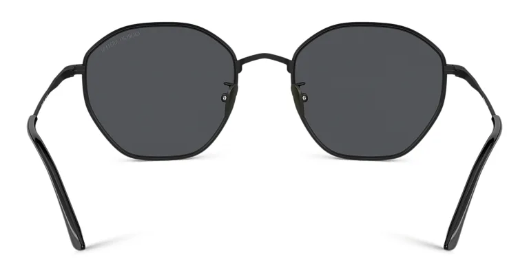Shop GIORGIO ARMANI Square Sunglasses in Black online.