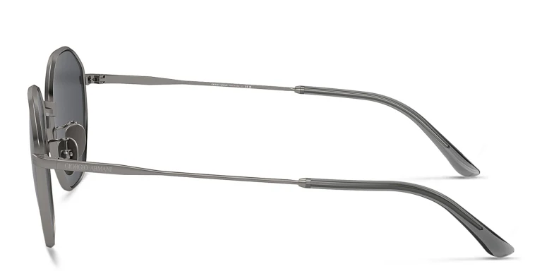 Shop GIORGIO ARMANI Square Sunglasses in Gunmetal online.