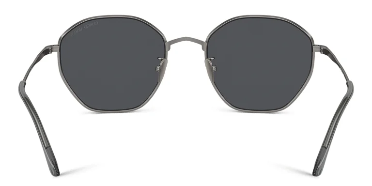 Shop GIORGIO ARMANI Square Sunglasses in Gunmetal online.