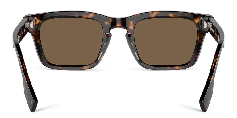 Shop BURBERRY Rectangle Sunglasses in Havana online.
