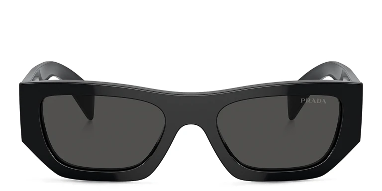 Shop PRADA Unisex Pillow Sunglasses in Black online.