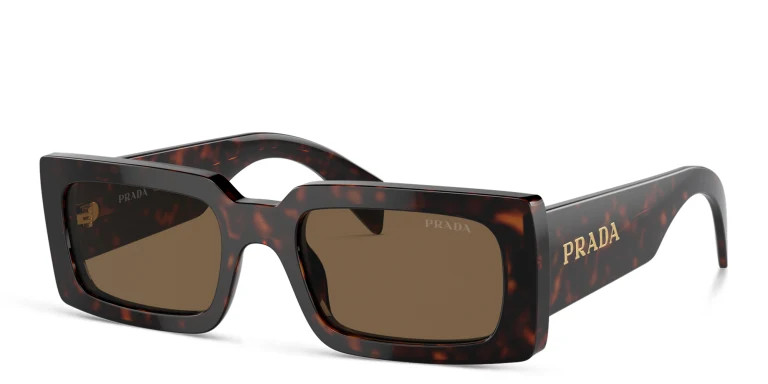 Shop PRADA Pillow Sunglasses in Tortoise online.