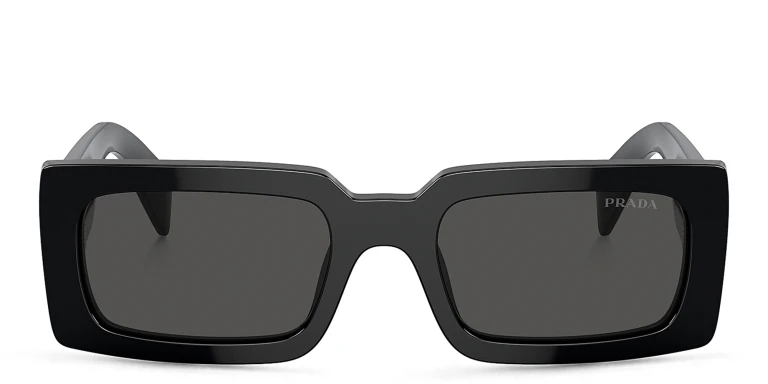 Shop PRADA Pillow Sunglasses in Black online.