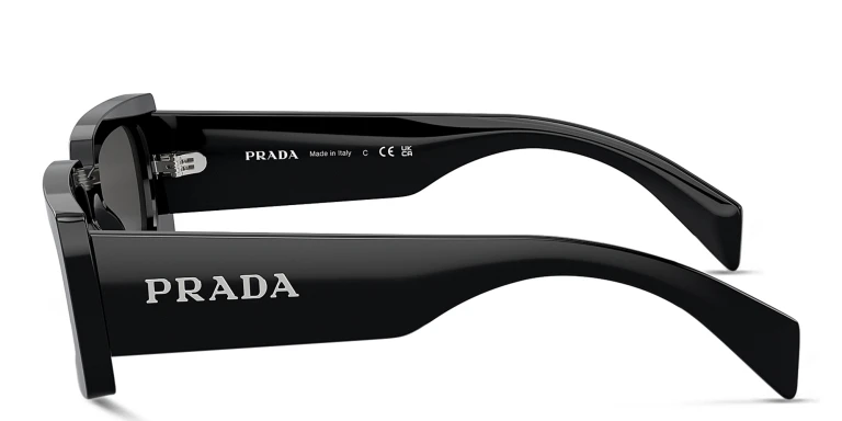 Shop PRADA Pillow Sunglasses in Black online.