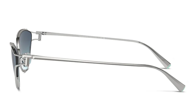 Shop TIFFANY T Motif Cat-Eye Sunglasses in Silver online.