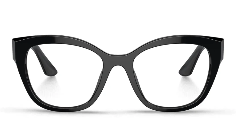 Shop MIU MIU Square Eyeglasses in Black online.