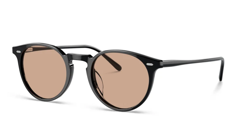 Shop OLIVER PEOPLES Unisex Round Eyeglasses in Black online.