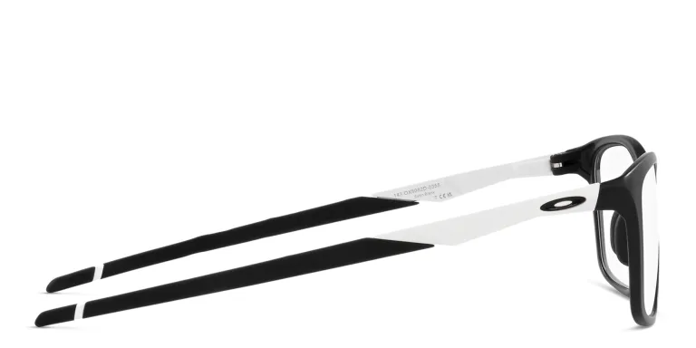 Shop Oakley Wide Rectangle Eyeglasses in Black online.