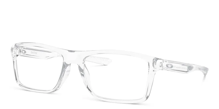 Shop Oakley Wide Rectangle Eyeglasses in Clear online.