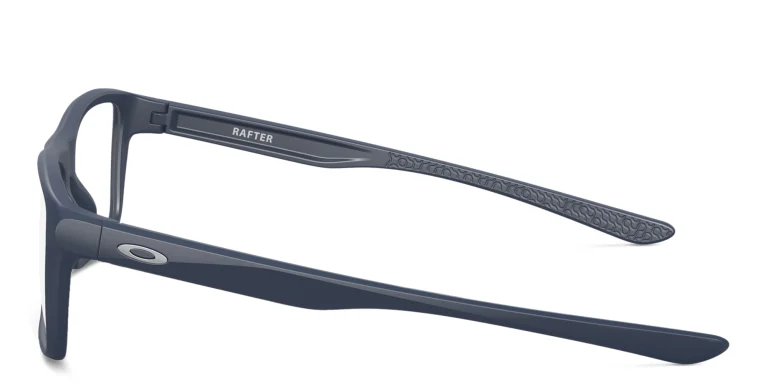 Shop Oakley Wide Rectangle Eyeglasses in Blue online.
