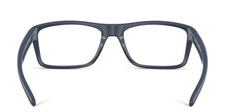 Shop Oakley Wide Rectangle Eyeglasses in Blue online.