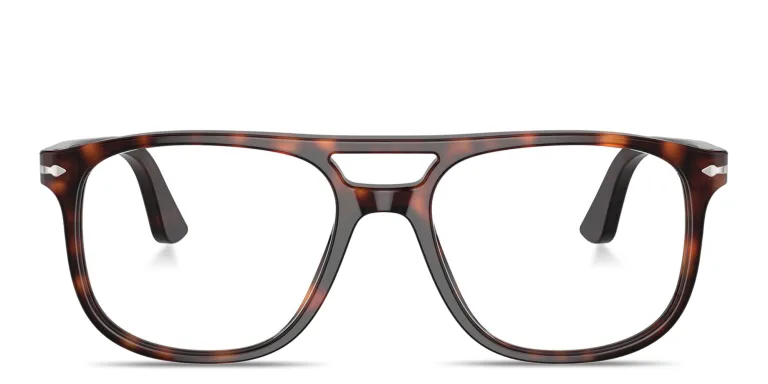 Shop PERSOL Greta Unisex Aviator Eyeglasses in Havana online.
