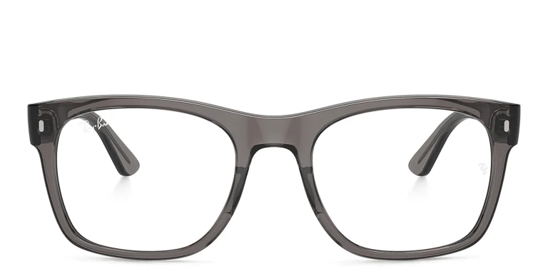Shop Ray-Ban Unisex Square Eyeglasses in Grey online.