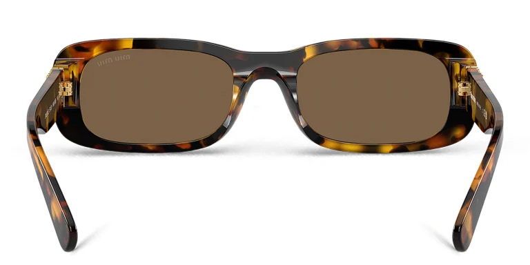 Shop MIU MIU Rectangle Sunglasses in Havana online.