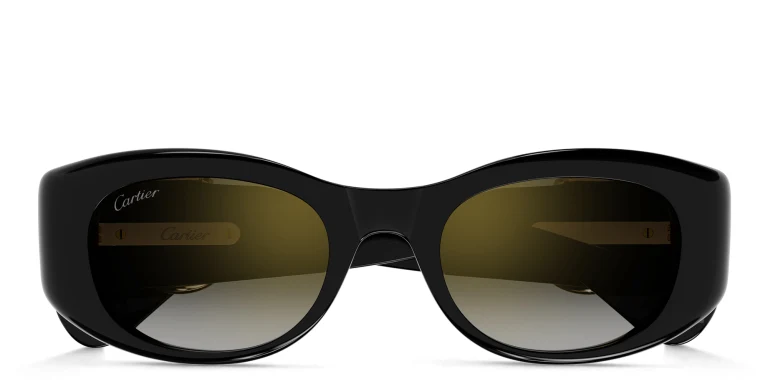 Shop Cartier Panthère de Cartier Cat-Eye Sunglasses in Black online.