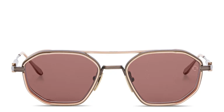 Shop AKONI Eris Two Anniversary Edition Aviator Sunglasses in Gold online.
