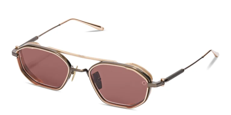 Shop AKONI Eris Two Anniversary Edition Aviator Sunglasses in Gold online.