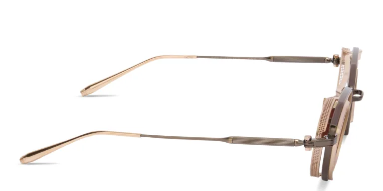 Shop AKONI Eris Two Anniversary Edition Aviator Sunglasses in Gold online.