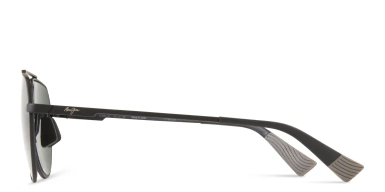 Shop Maui Jim Waiwai Aviator Sunglasses in Black online.