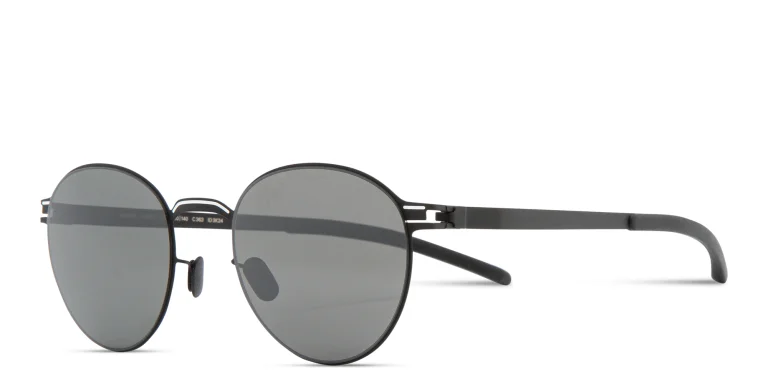 Shop MYKITA Carlo Unisex Round Sunglasses in Black online.
