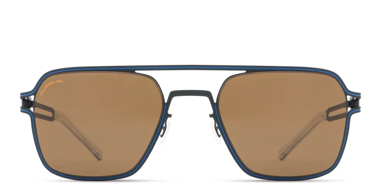Shop MYKITA Riku Aviator Sunglasses in Blue online.