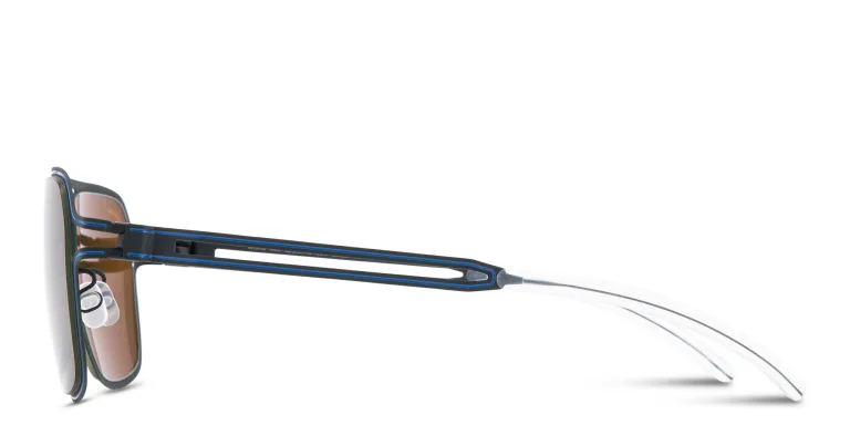Shop MYKITA Riku Aviator Sunglasses in Blue online.