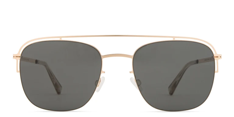 Shop MYKITA Nor Aviator Sunglasses in Gold online.