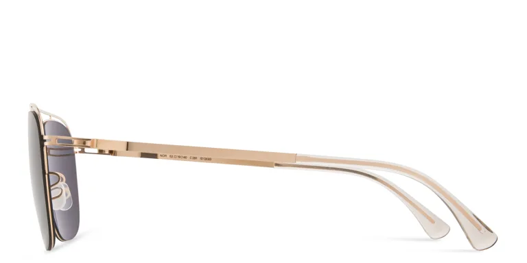 Shop MYKITA Nor Aviator Sunglasses in Gold online.