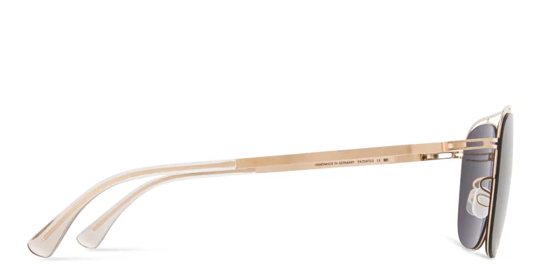 Shop MYKITA Nor Aviator Sunglasses in Gold online.