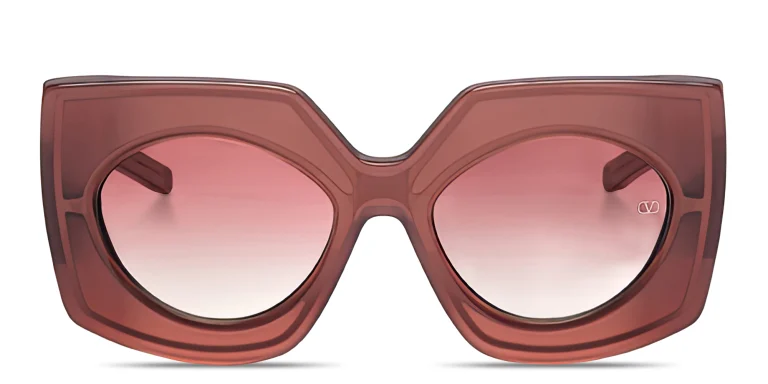 Shop VALENTINO V - Soul Oversized Square Sunglasses in Pink online.
