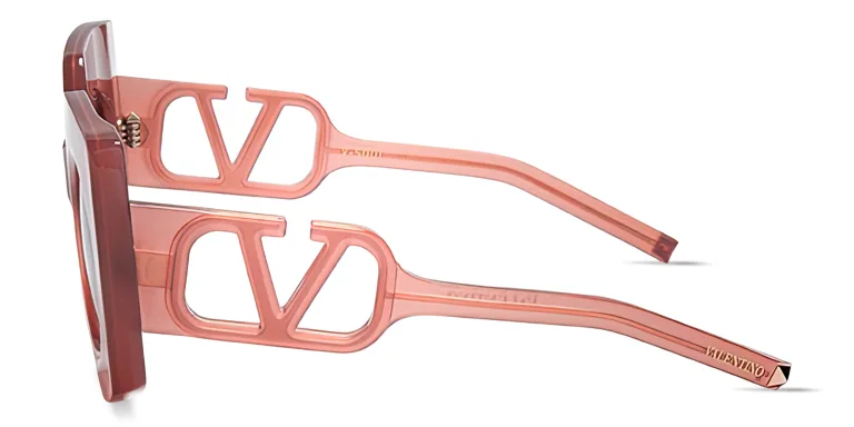 Shop VALENTINO V - Soul Oversized Square Sunglasses in Pink online.