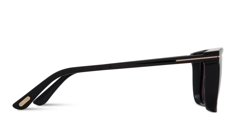 Shop TOM FORD Sinatra Square Sunglasses in Black online.