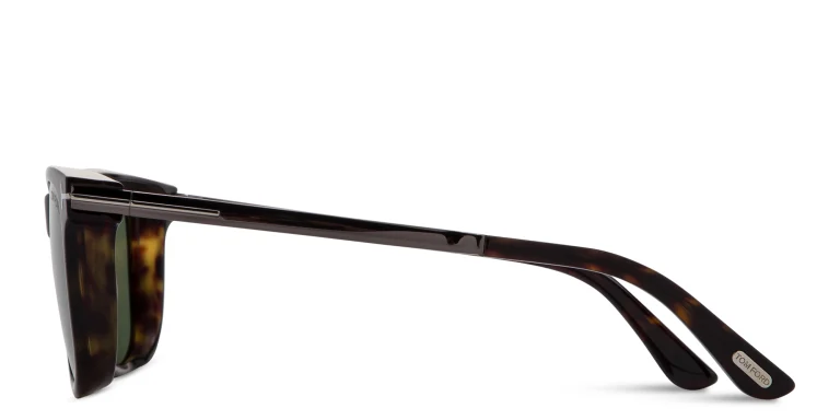 Shop TOM FORD Lionel Square Sunglasses in Havana online.