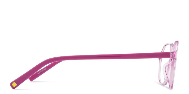 Shop EYE'M Kids Irregular Eyeglasses in Pink online.