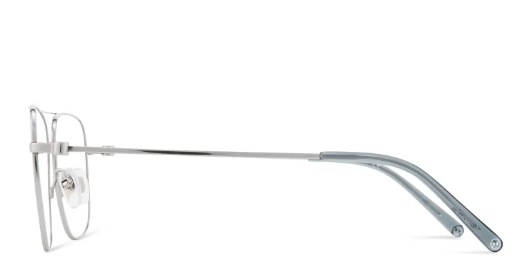 Shop EYE'M Wide Aviator Eyeglasses in Silver online.