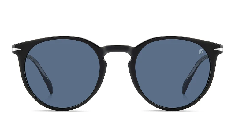 Shop DAVID BECKHAM Timeless Icons Panthos Sunglasses in Black online.
