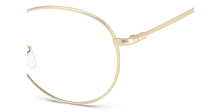 Shop DAVID BECKHAM Timeless Icons Panthos Eyeglasses in Gold online.