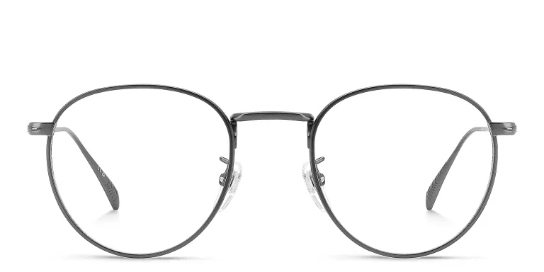 Shop DAVID BECKHAM Timeless Icons Panthos Eyeglasses in Black online.