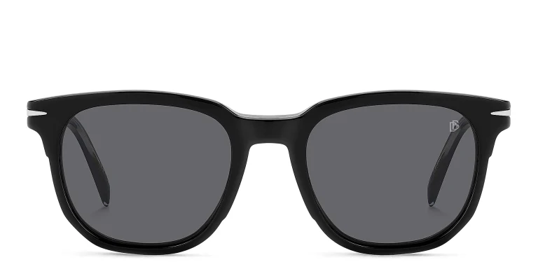 Shop DAVID BECKHAM Style Pioneer Square Eyeglasses in Black online.